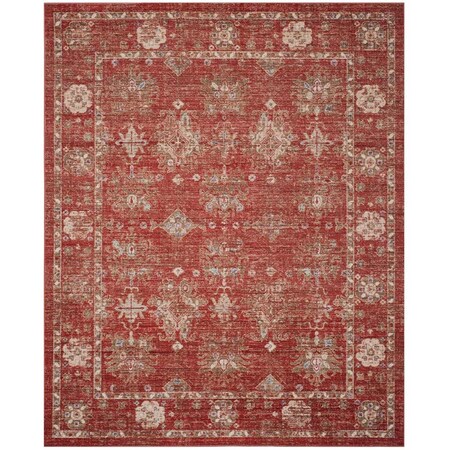 Safavieh 8 x 10 ft. Windsor Power Loomed Rug, Large Rectangle - Red and Ivory WDS339N-8